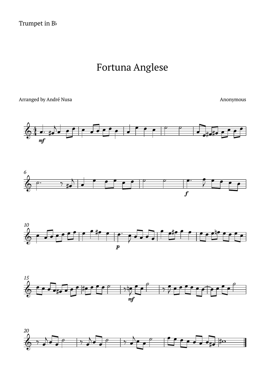 Fortuna Anglese Brass Quartet scores gallery preview page 4