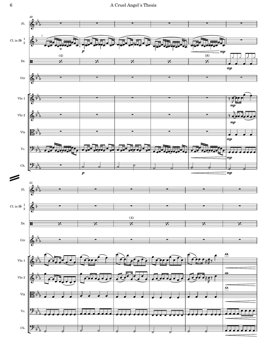 A Cruel Angel S Thesis 8 Bit Full Orchestra scores gallery preview page 6