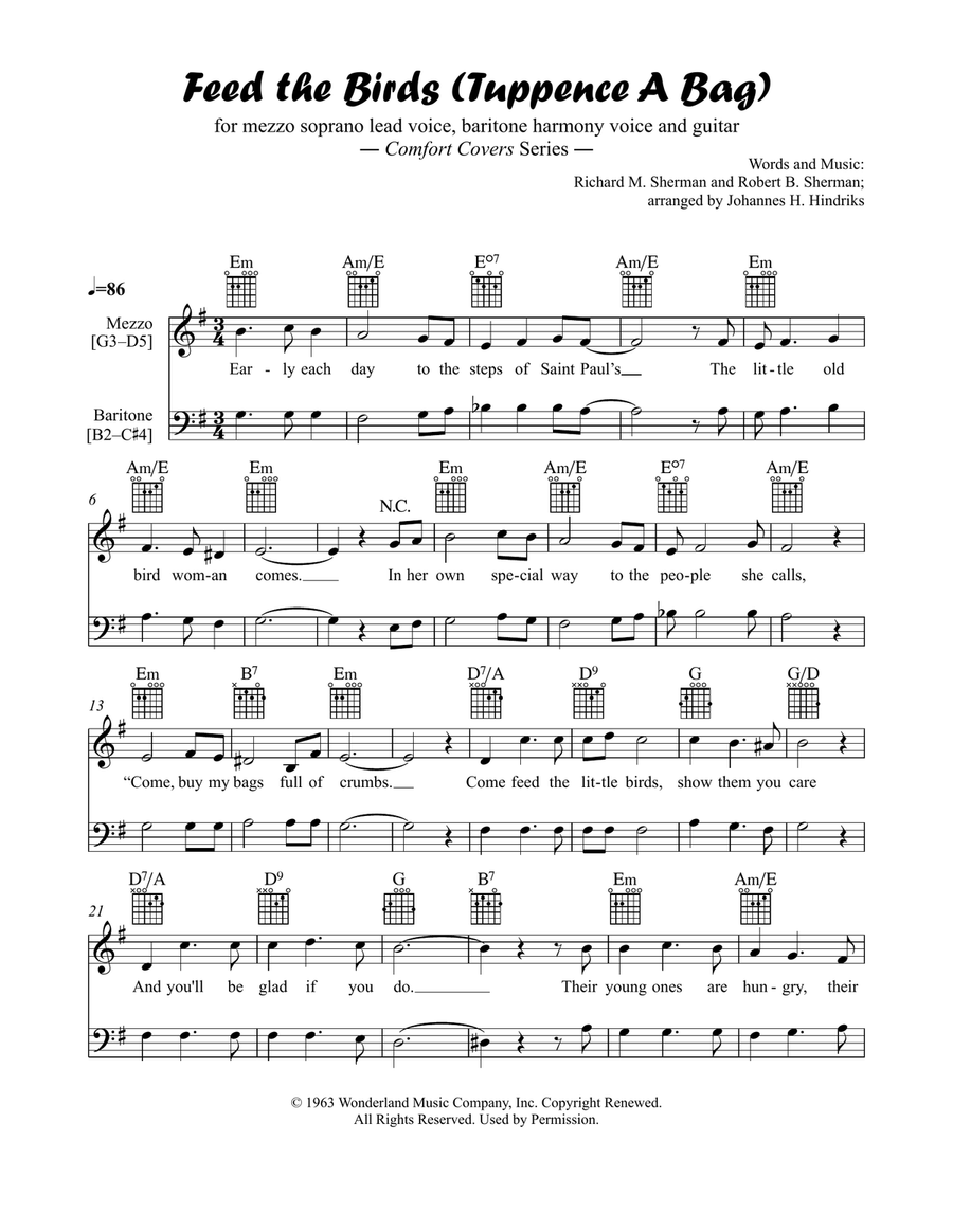 Feed The Birds (Tuppence A Bag) Piano scores gallery preview page 2