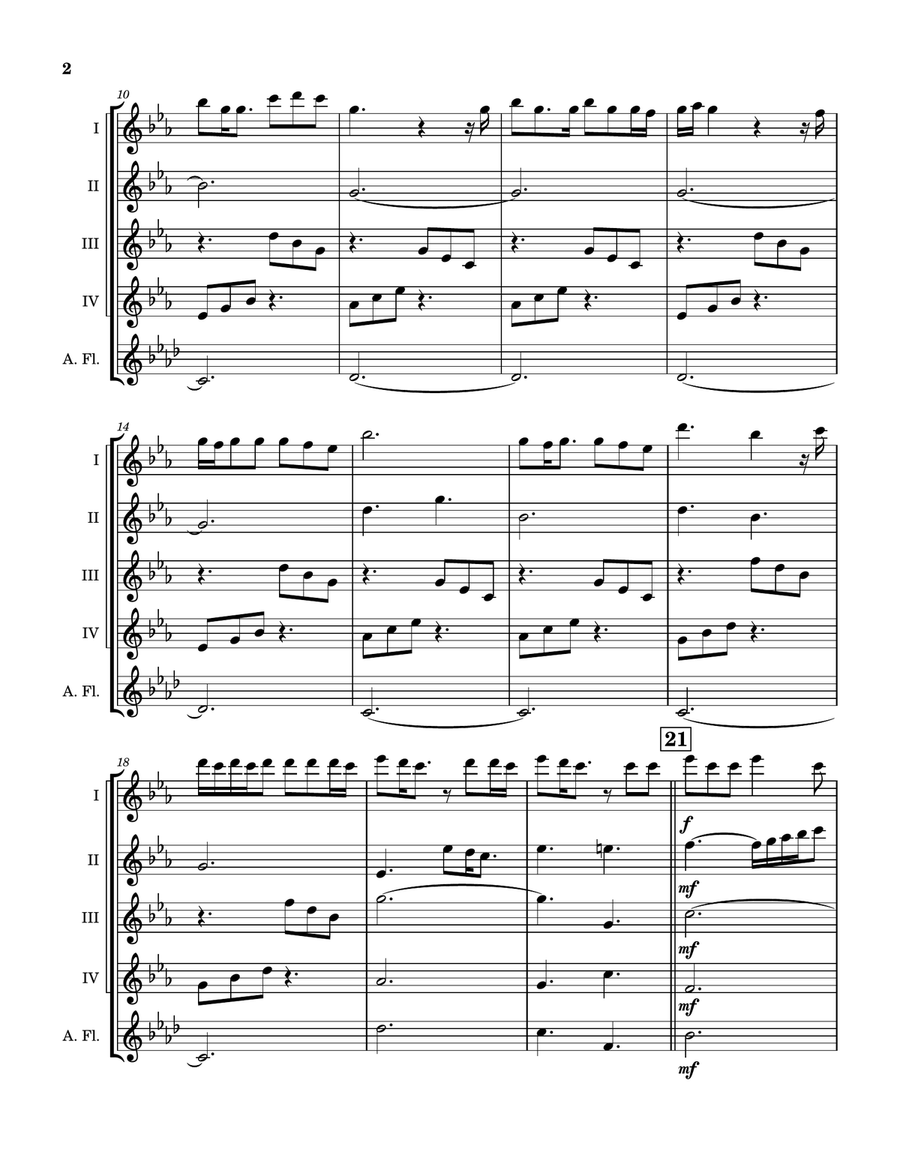 Die With A Smile Woodwind Quintet scores gallery preview page 3