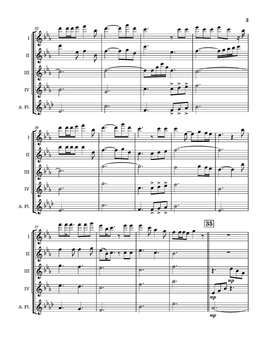 Die With A Smile Woodwind Quintet scores gallery preview page 4