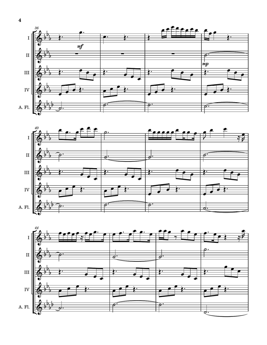 Die With A Smile Woodwind Quintet scores gallery preview page 5
