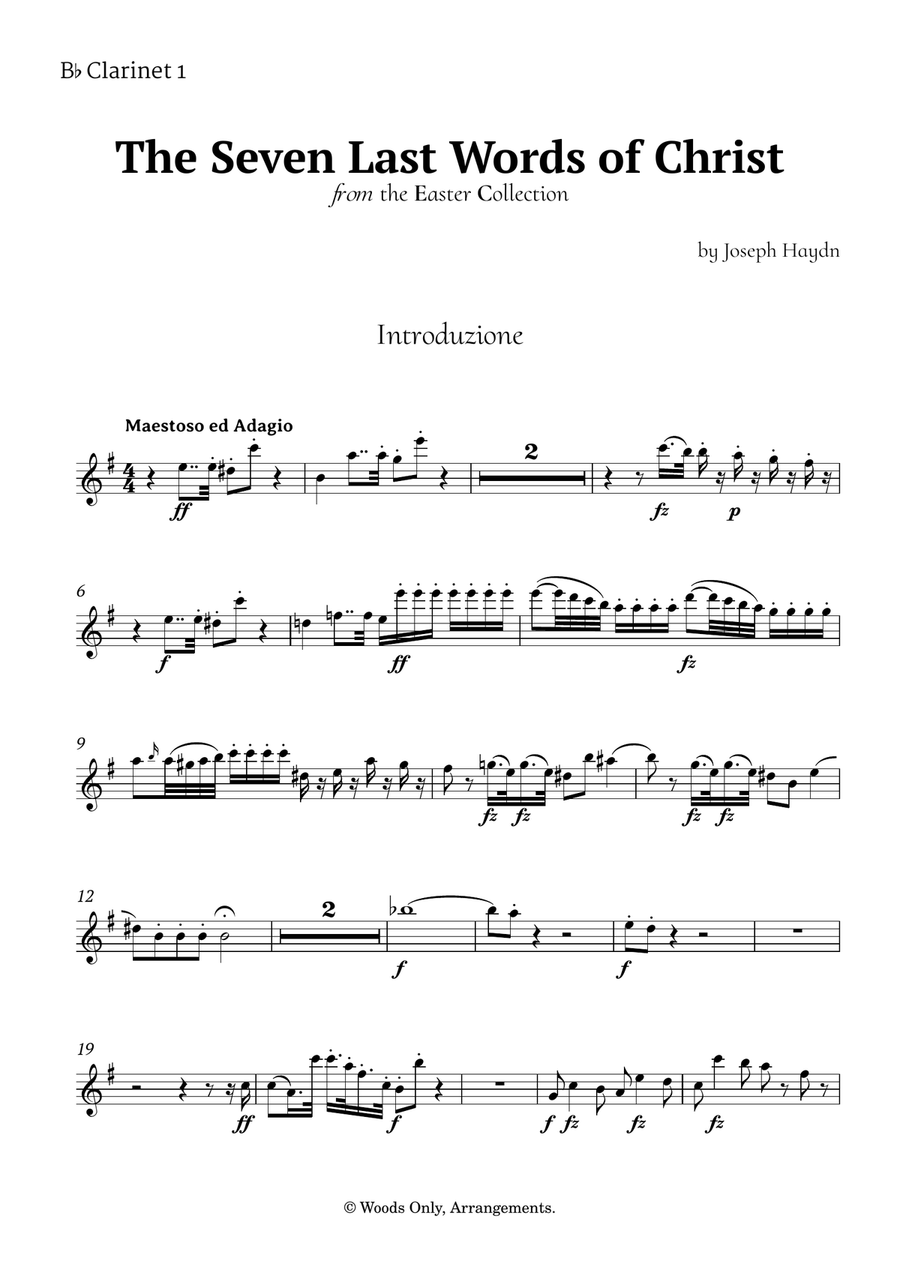 5 Easter Songs for Clarinet Quintet plus one Bonus Clarinet Quintet scores gallery preview page 6