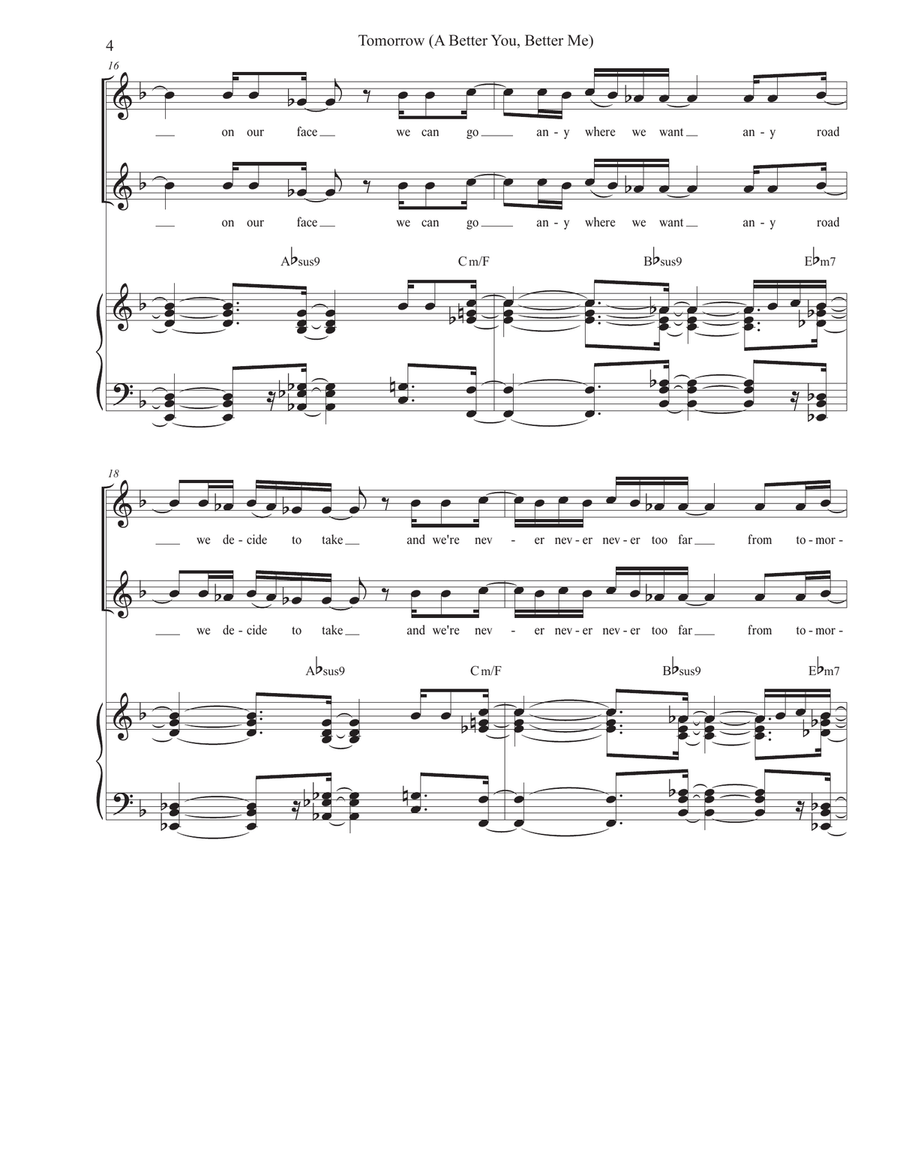 Tomorrow (A Better You, Better Me) 2-Part scores gallery preview page 4