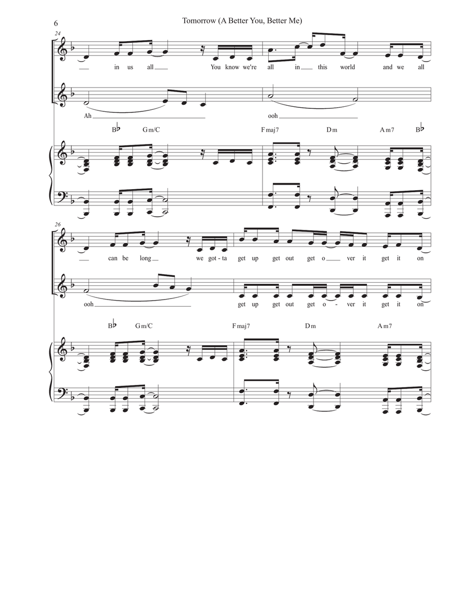Tomorrow (A Better You, Better Me) 2-Part scores gallery preview page 6
