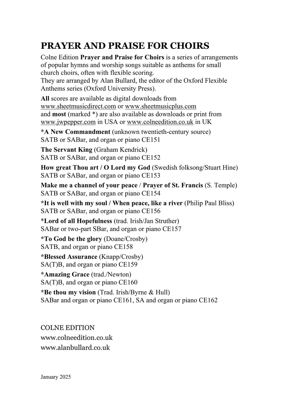 Be thou my vision (arranged for SABar and keyboard) 3-Part scores gallery preview page 2