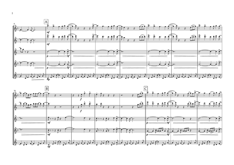 When The Going Gets Tough, The Tough Get Going Saxophone Quartet scores gallery preview page 2