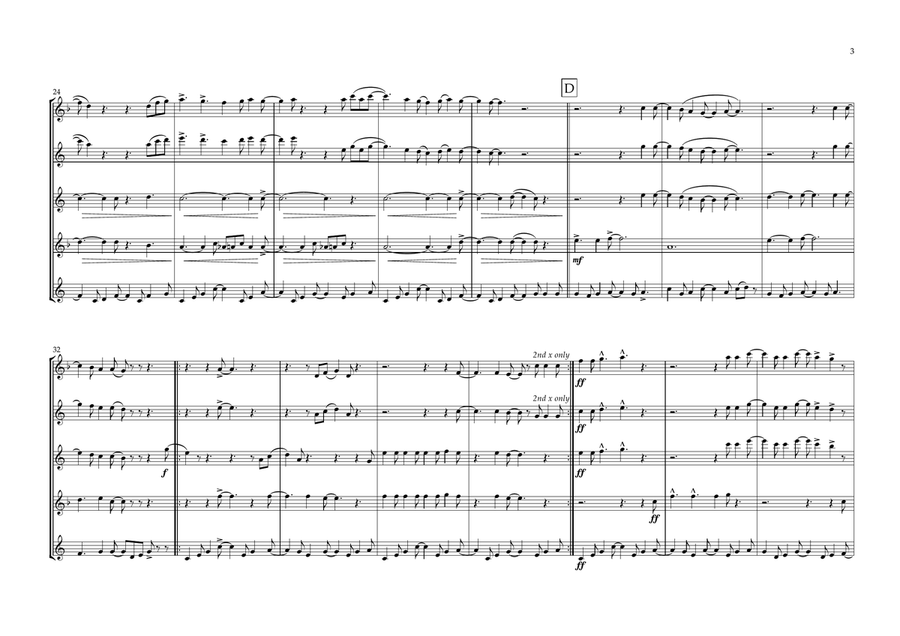 When The Going Gets Tough, The Tough Get Going Saxophone Quartet scores gallery preview page 3