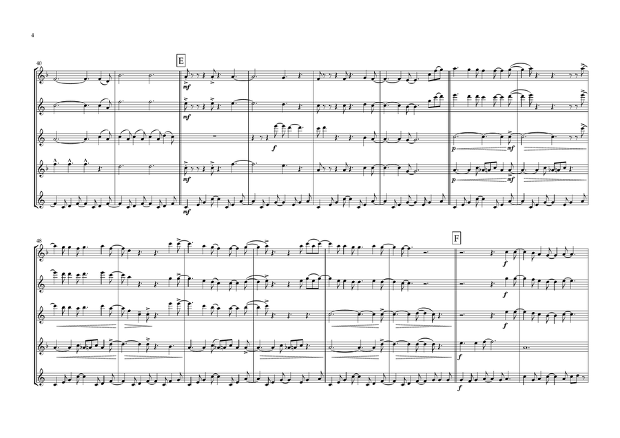 When The Going Gets Tough, The Tough Get Going Saxophone Quartet scores gallery preview page 4