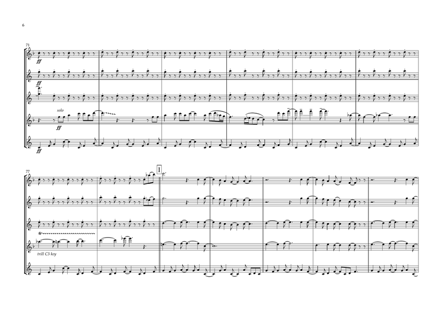 When The Going Gets Tough, The Tough Get Going Saxophone Quartet scores gallery preview page 6