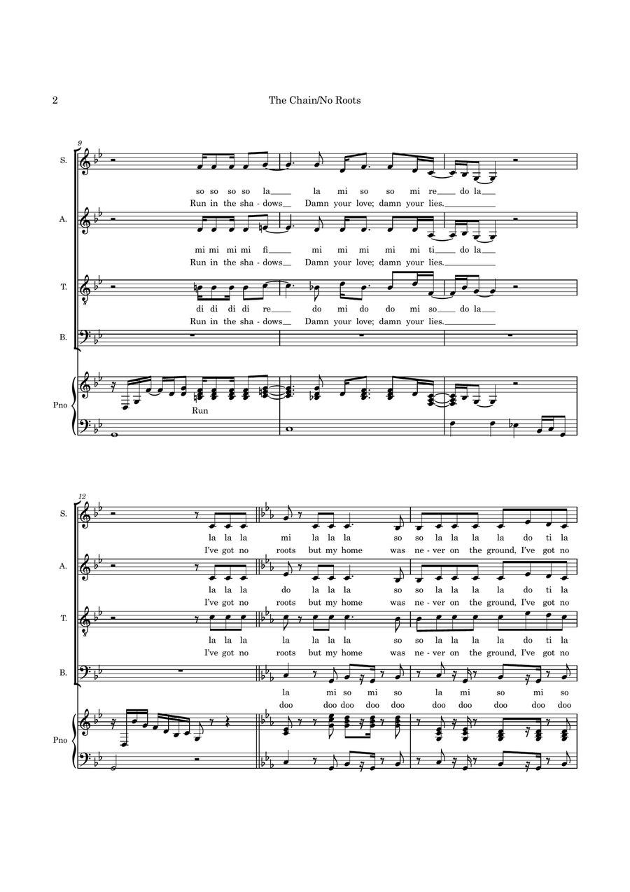 Medley: The Chain with No Roots 4-Part scores gallery preview page 2