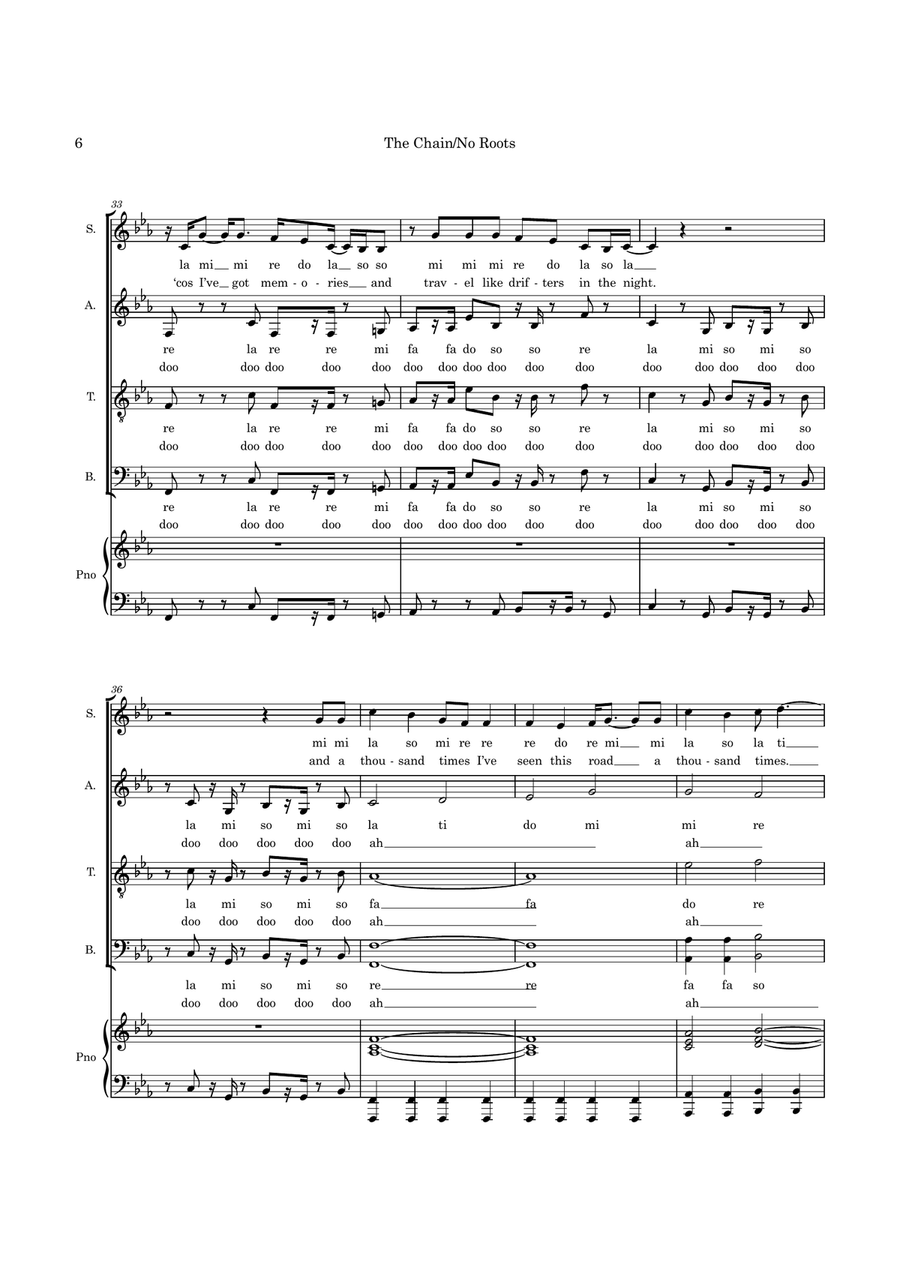 Medley: The Chain with No Roots 4-Part scores gallery preview page 6