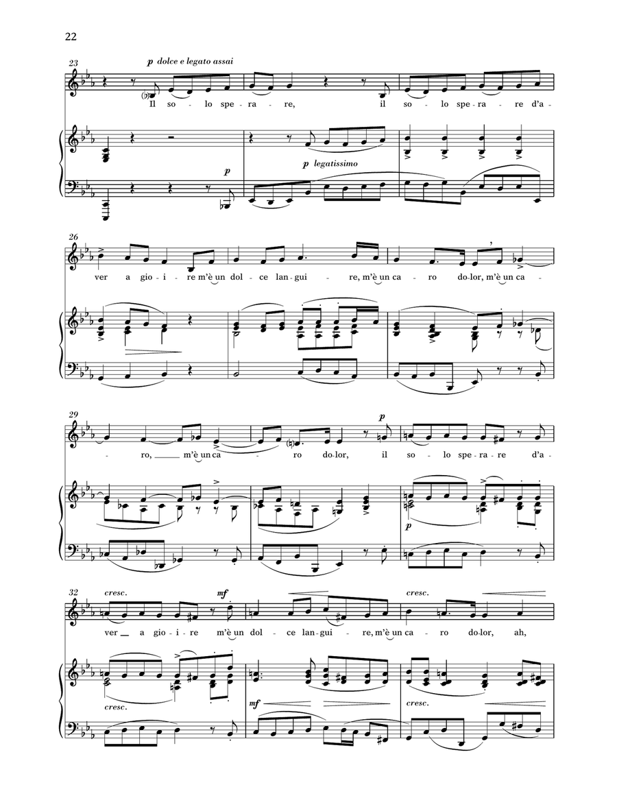 Non Posso Disperar (Low Voice) Low Voice scores gallery preview page 3
