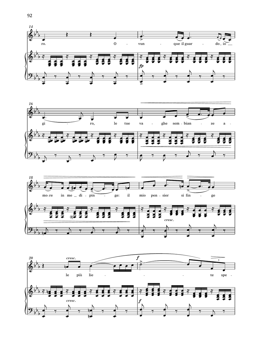 O Del Mio Dolce Ardor (Low Voice) Low Voice scores gallery preview page 3
