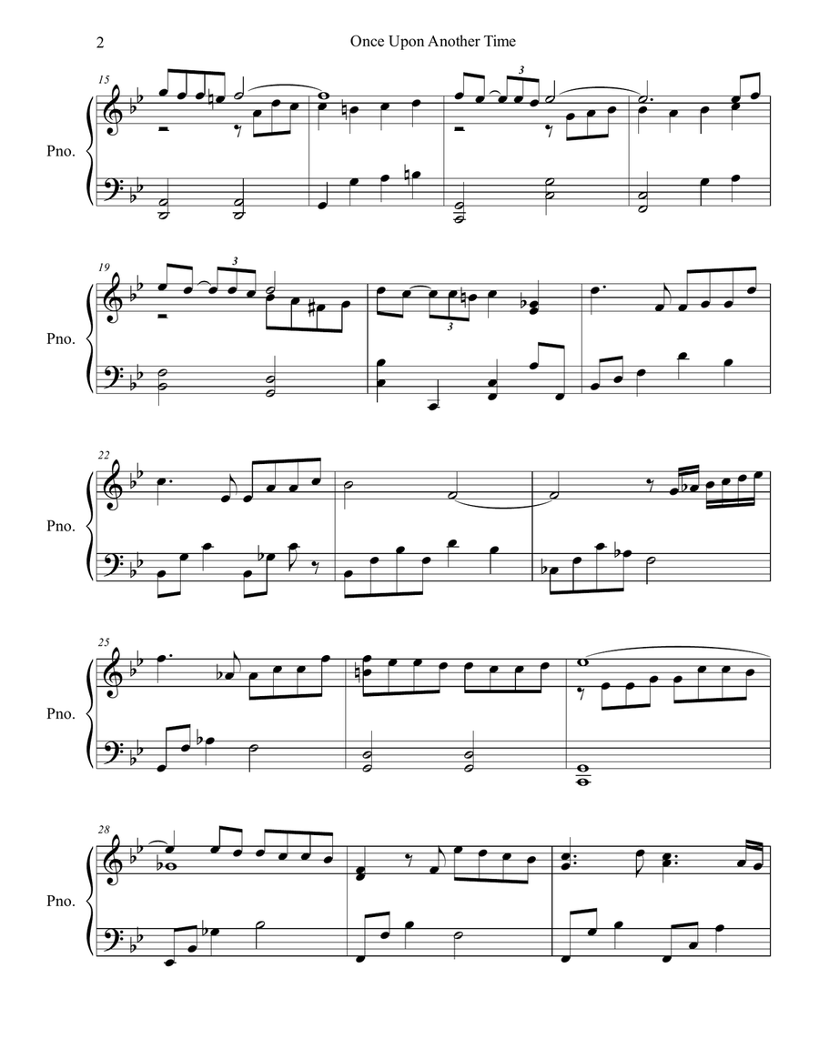 Once Upon Another Time Once Upon Another Time Piano Solo scores gallery preview page 2