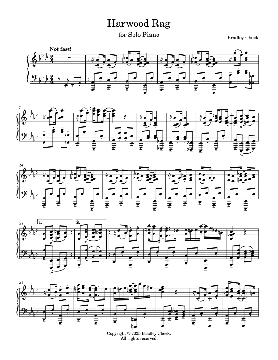 Harwood Rag Piano Solo scores gallery preview page 1