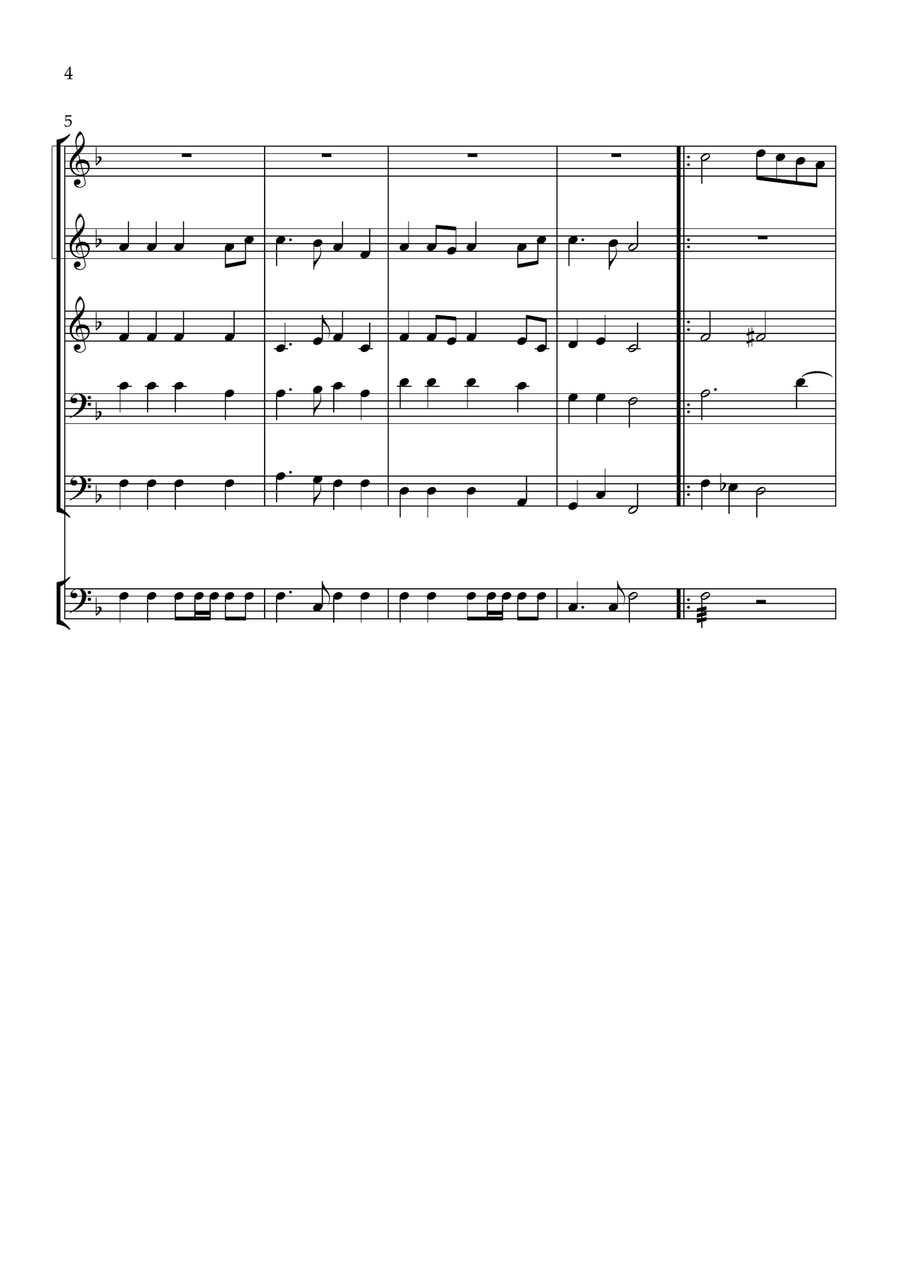 Angels from the Realms of Glory Brass Quintet scores gallery preview page 4