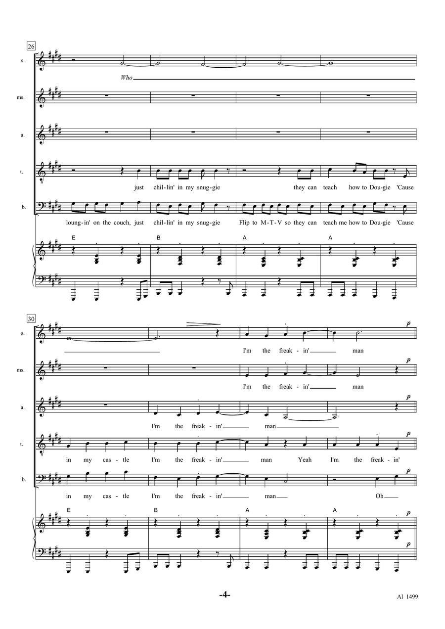 The Lazy Song The Lazy Song Choir scores gallery preview page 4