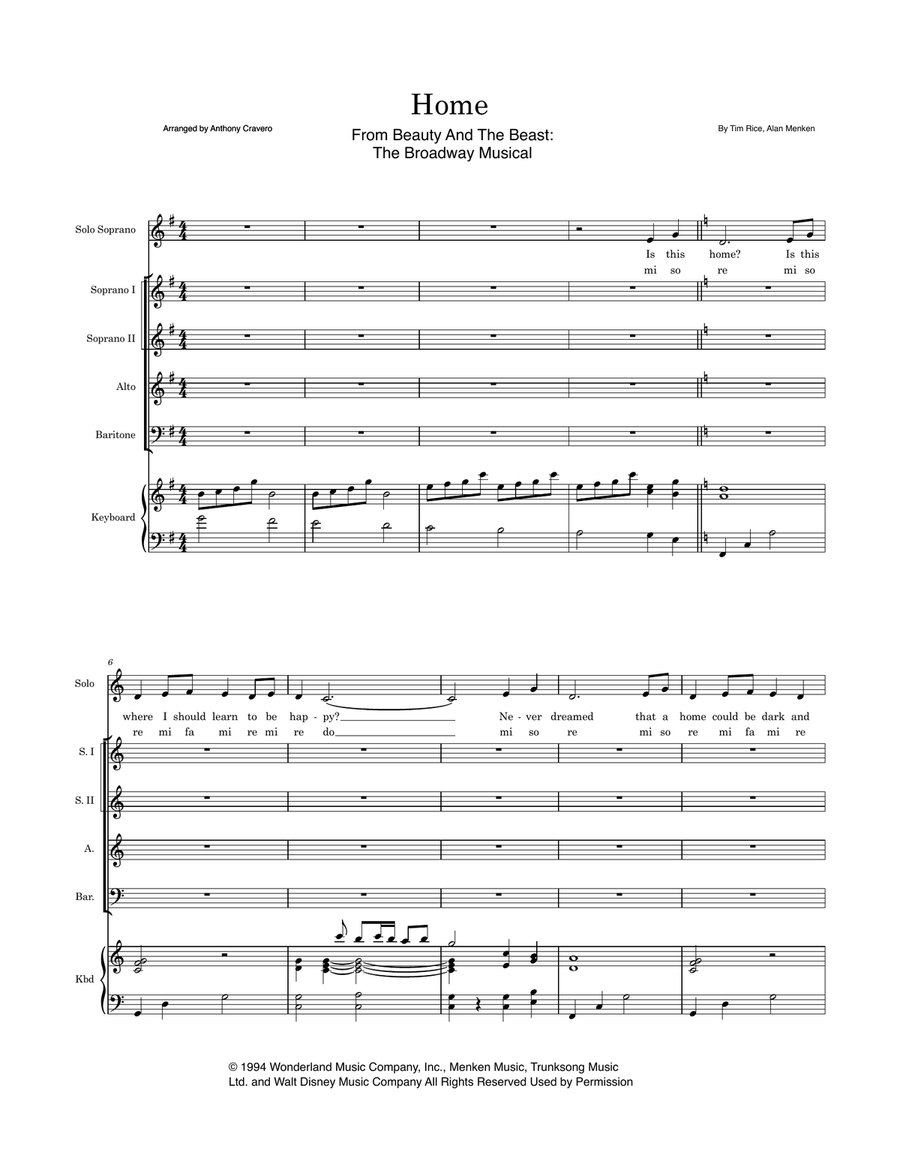 Home Home Choir scores gallery preview page 1