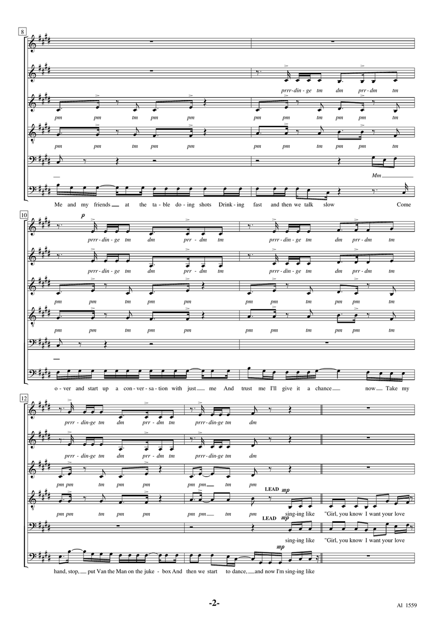 Shape Of You Shape Of You Choir scores gallery preview page 2