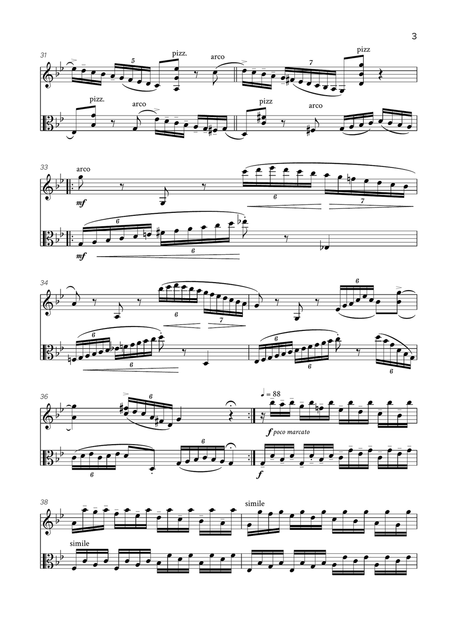 Passacaglia, Suite in G minor, HWV 432 String Duet scores gallery preview page 4