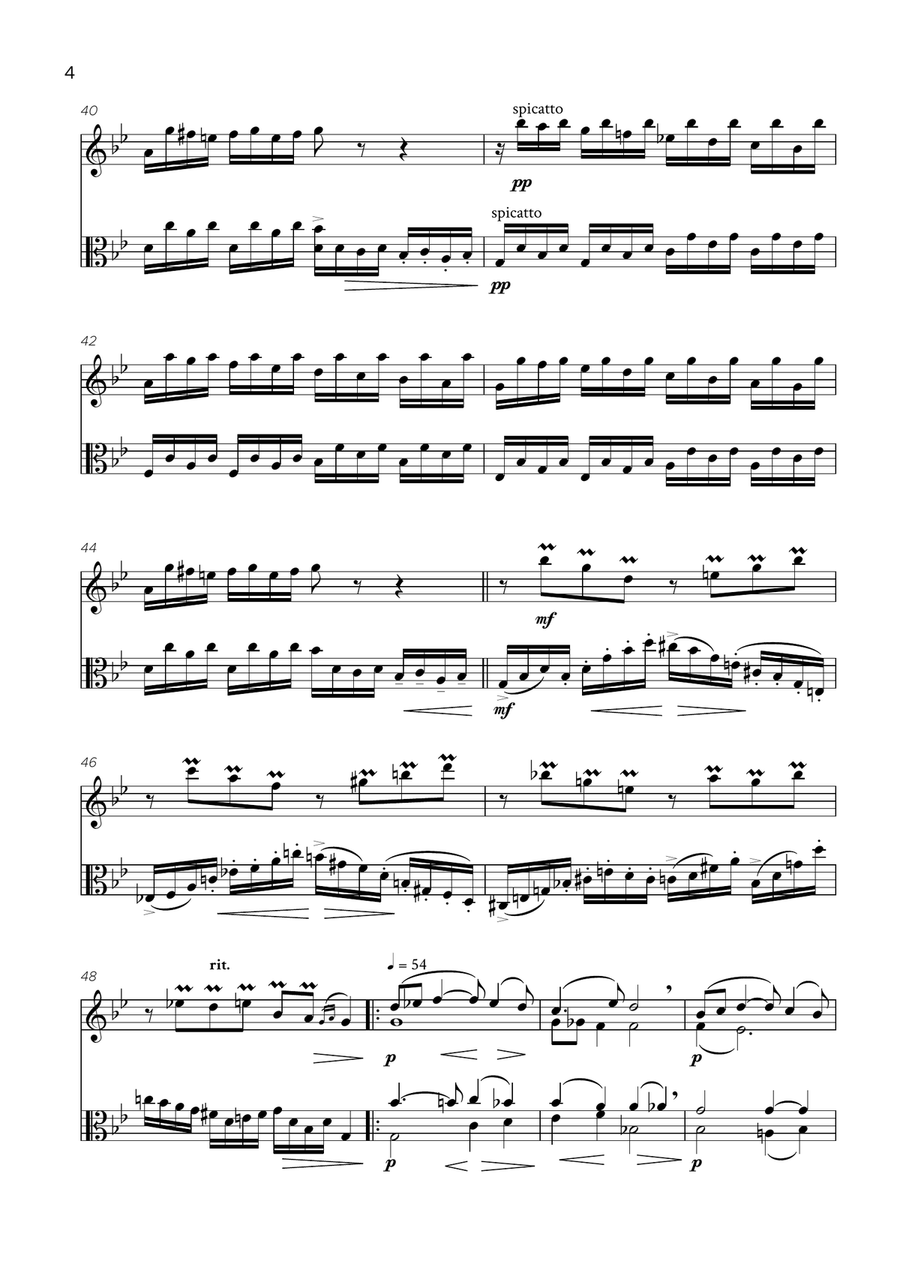 Passacaglia, Suite in G minor, HWV 432 String Duet scores gallery preview page 5