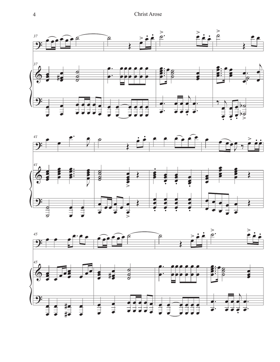 Christ Arose (Cello-Piano) Piano scores gallery preview page 4
