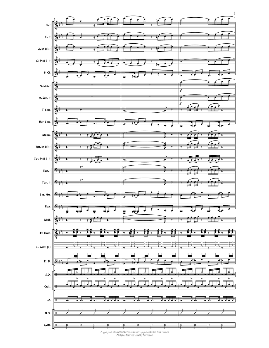 La Vida Es Un Carnaval La Vida Es Un Carnaval Marching Band scores gallery preview page 4