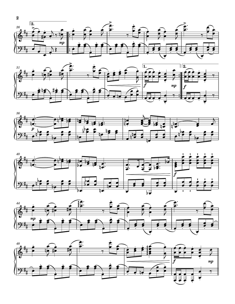The Blue Danube - simplfied Piano Solo scores gallery preview page 2
