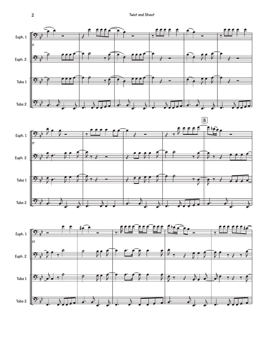 Twist And Shout Twist And Shout Brass Quartet scores gallery preview page 2