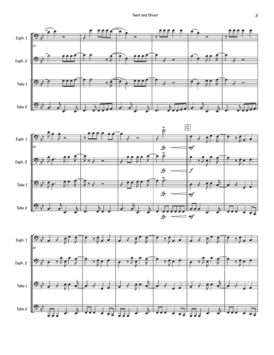 Twist And Shout Twist And Shout Brass Quartet scores gallery preview page 3