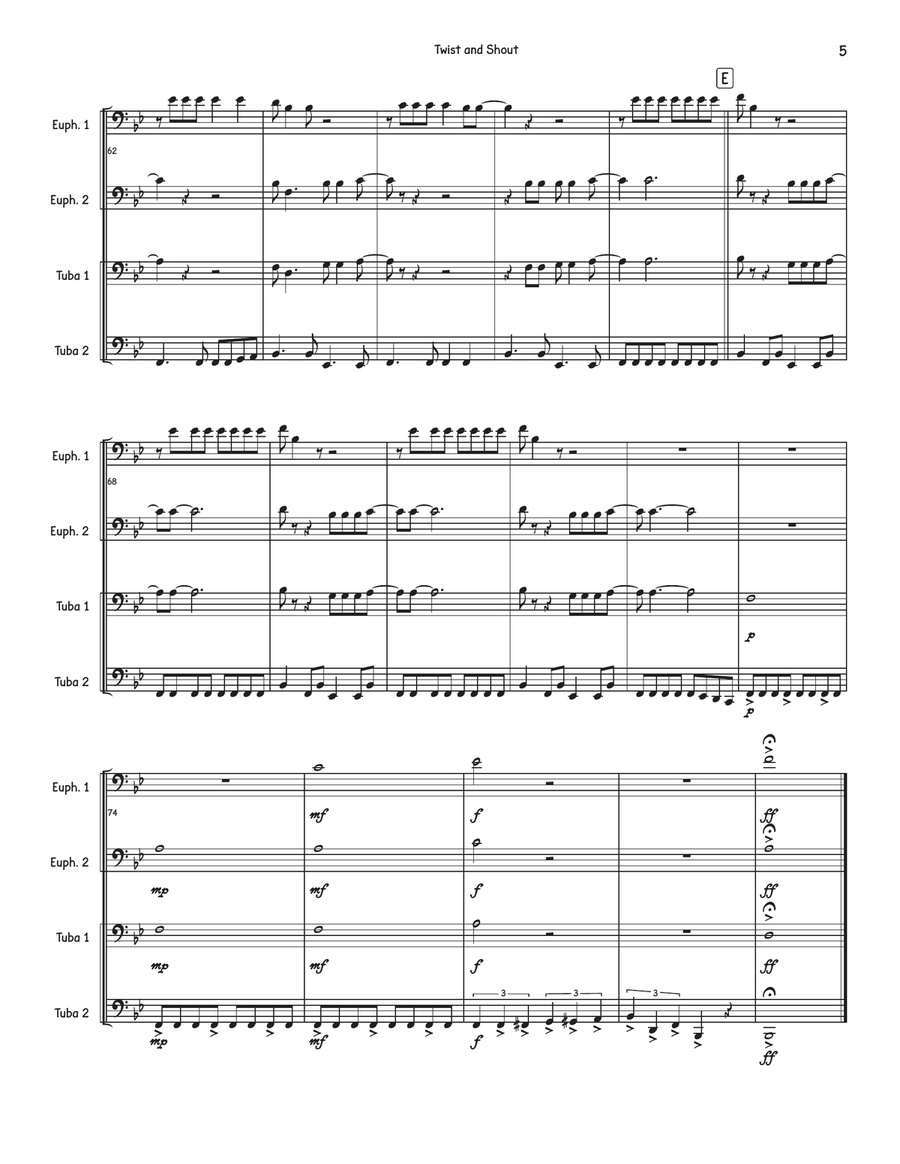 Twist And Shout Twist And Shout Brass Quartet scores gallery preview page 5