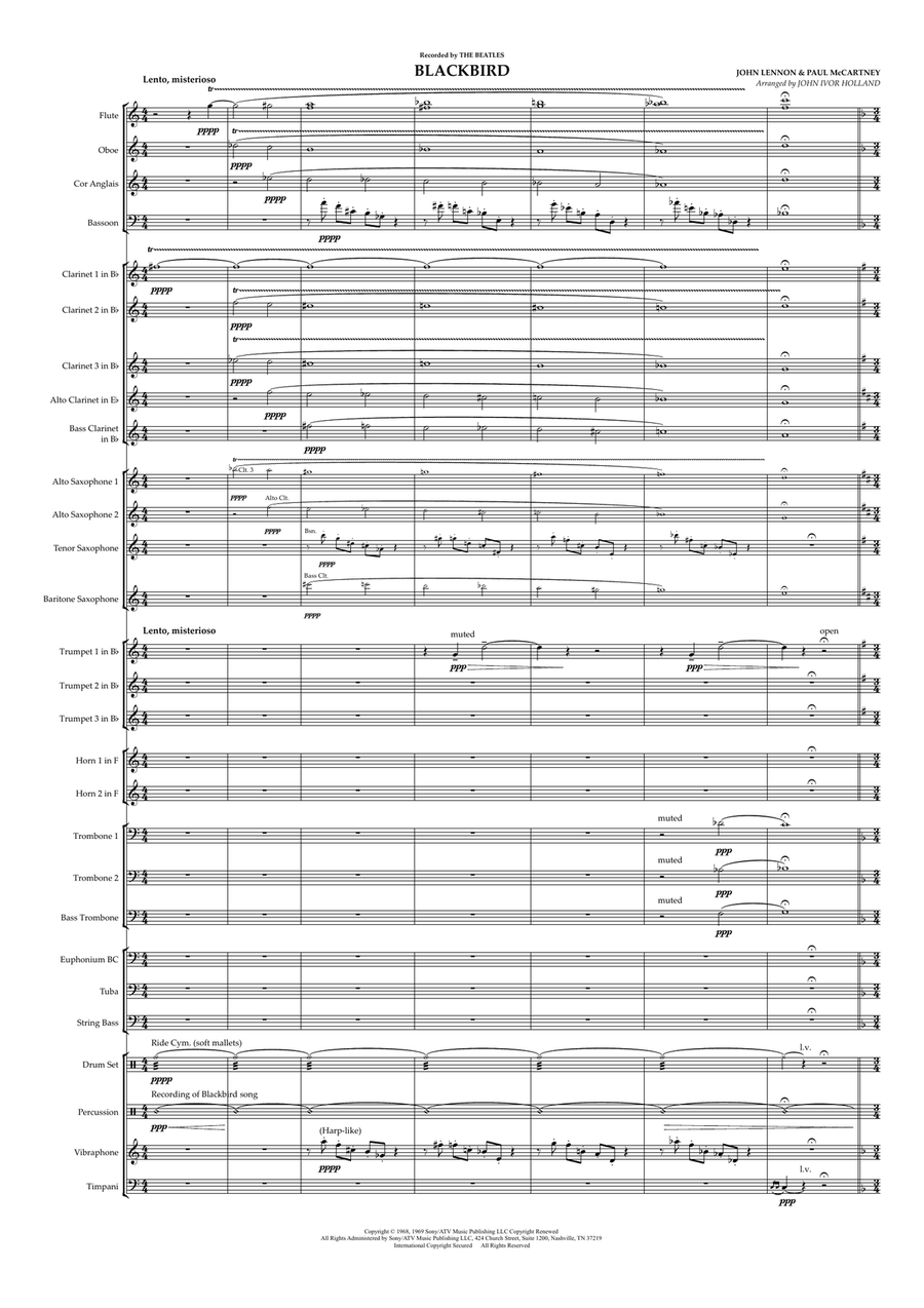 Blackbird Concert Band scores gallery preview page 1