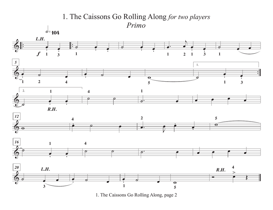Twenty Four Erstwhile Familiar Tunes, adapted for beginner pianists, 1, 2 or 3 at a time Piano Method scores gallery preview page 5
