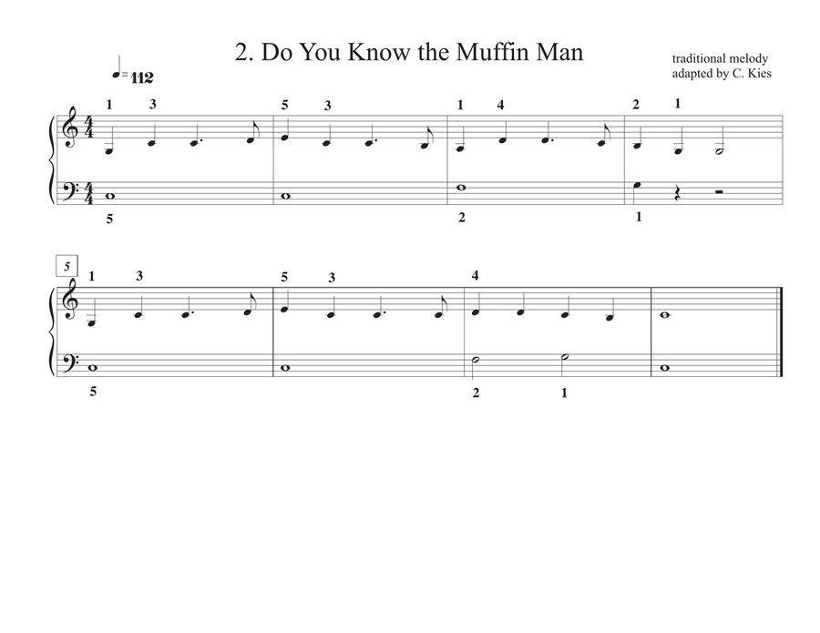 Twenty Four Erstwhile Familiar Tunes, adapted for beginner pianists, 1, 2 or 3 at a time Piano Method scores gallery preview page 6