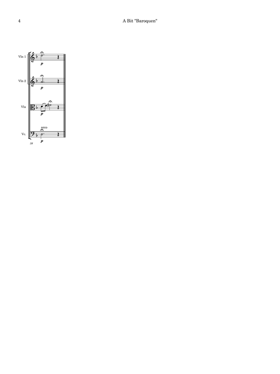 A Bit Baroquen (for String Orchestra) Chamber Music scores gallery preview page 5