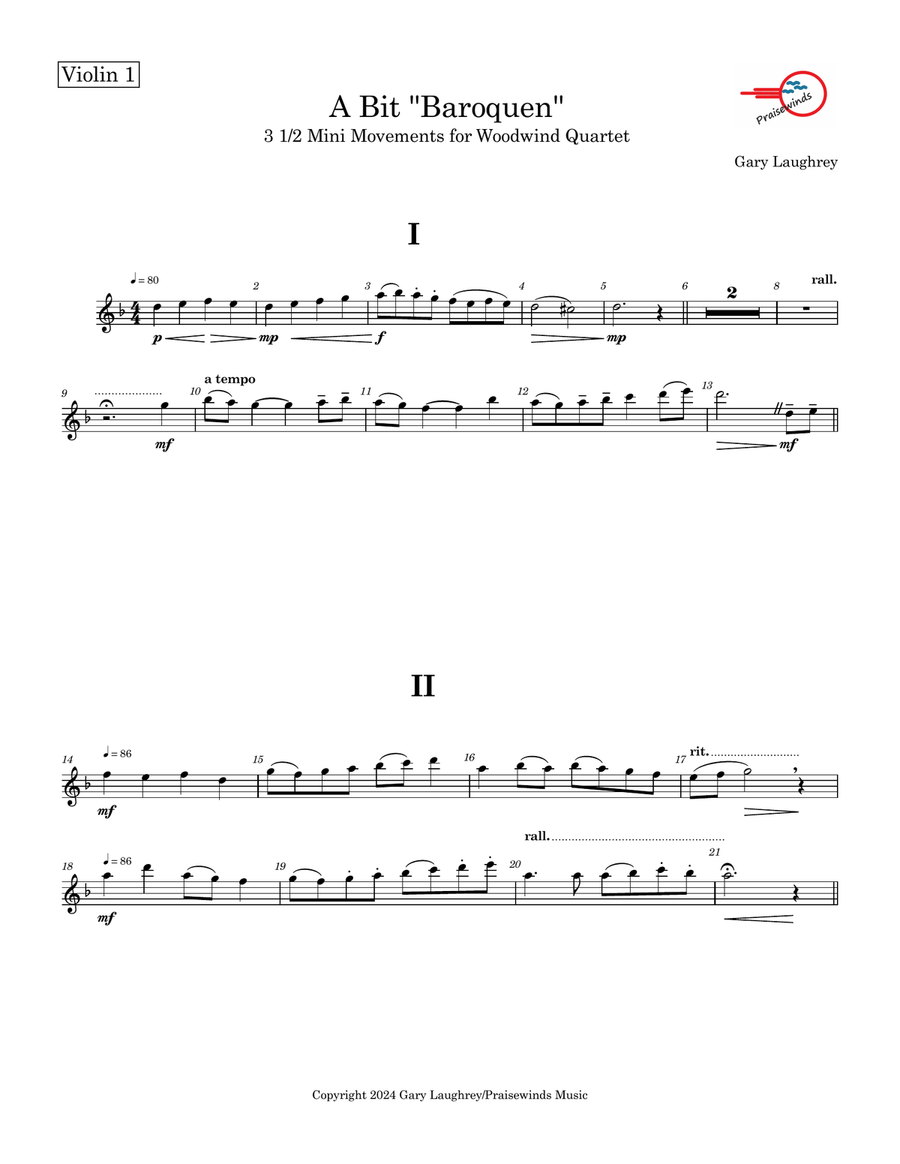 A Bit Baroquen (for String Orchestra) Chamber Music scores gallery preview page 6
