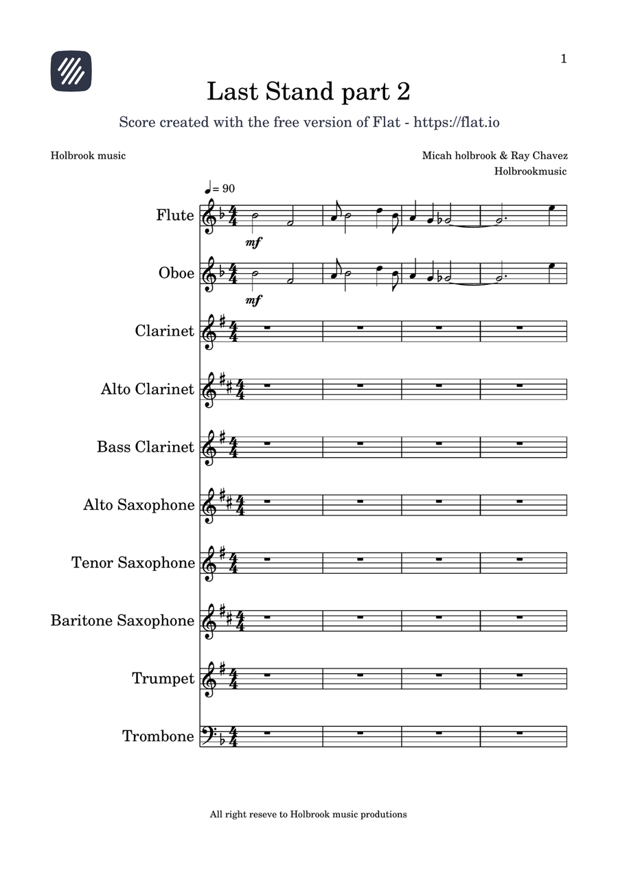 The Last Stand Part 2 Marching Band scores gallery preview page 1