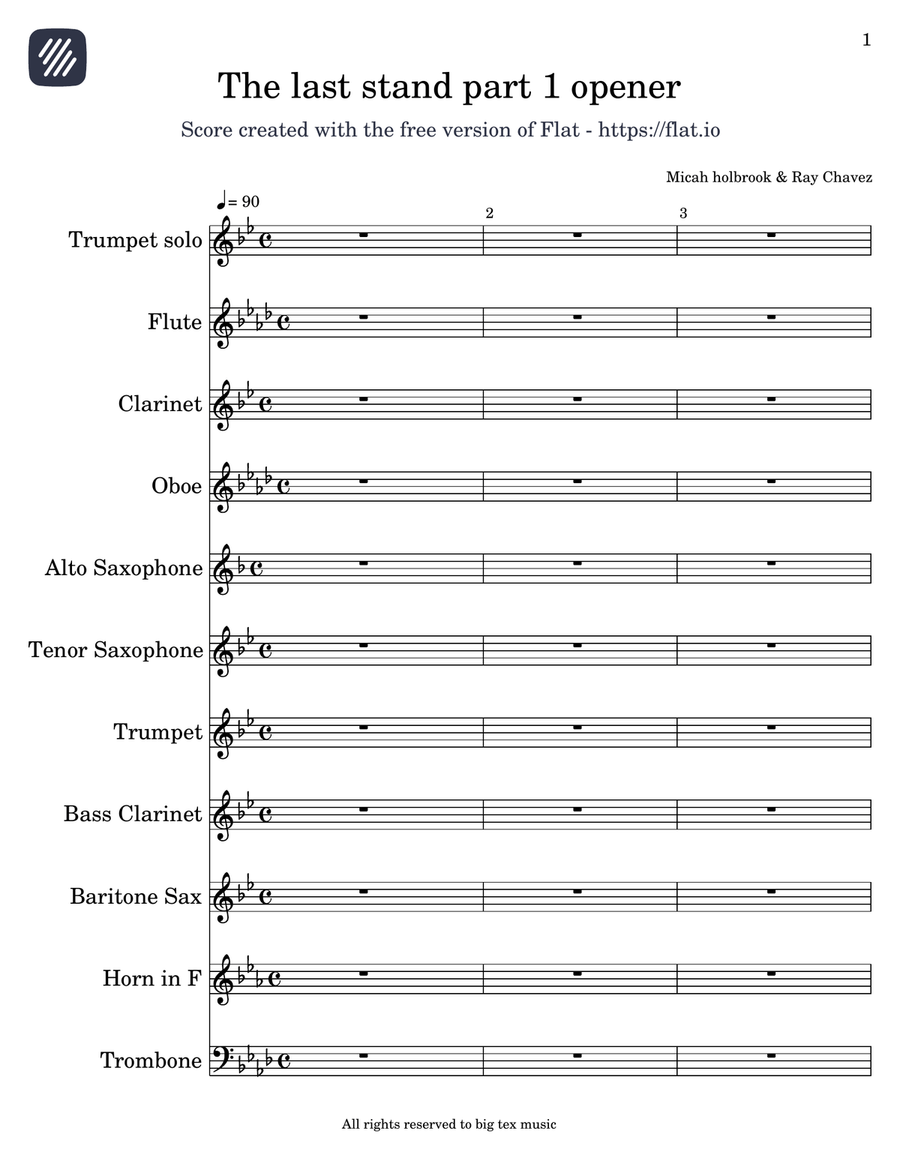 The Last Stand Part 1 Marching Band scores gallery preview page 1