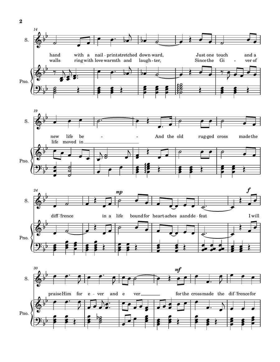 The Old Rugged Cross Made The Difference A Cappella scores gallery preview page 2