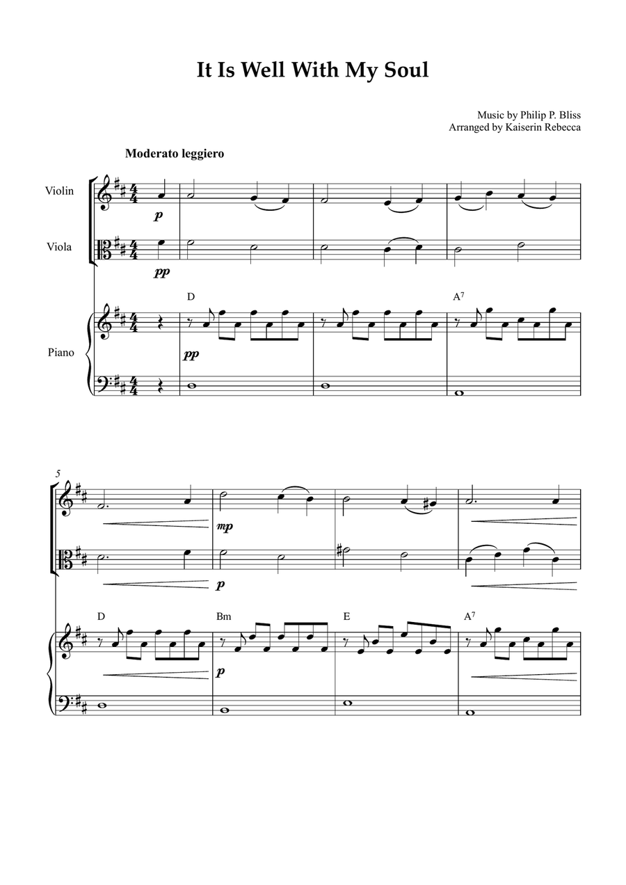It Is Well With My Soul It Is Well With My Soul String Duet scores gallery preview page 1