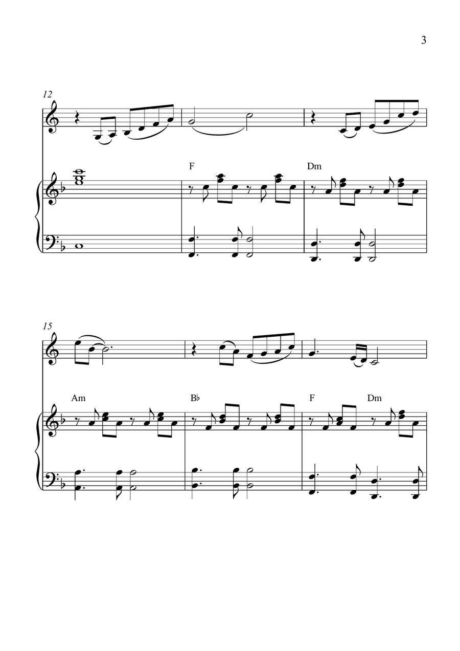 Tears On My Face (Lacrima Sul Viso) Piano scores gallery preview page 3