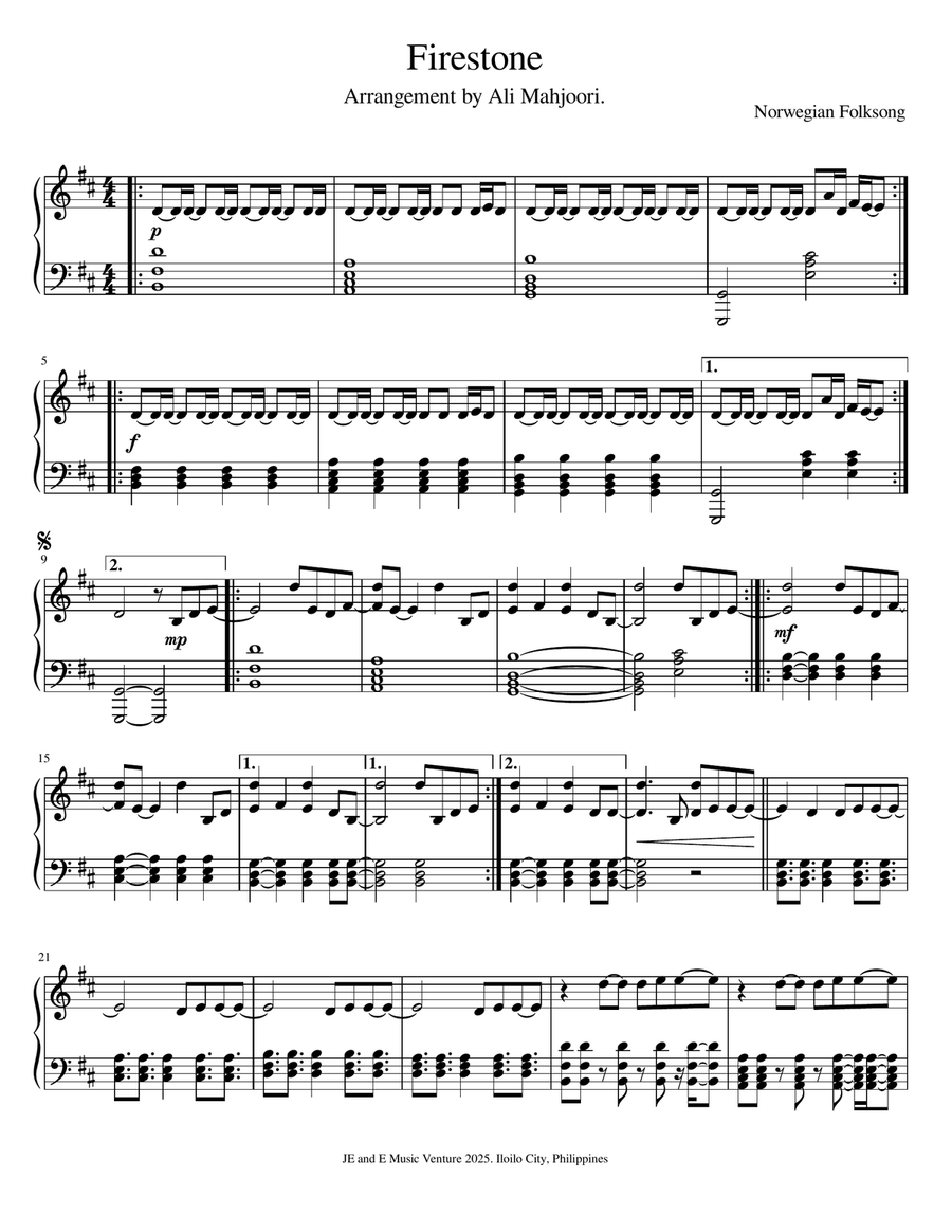 Firestone Firestone A Cappella scores gallery preview page 1