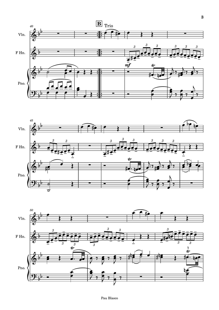 trio on E flat kv 498 