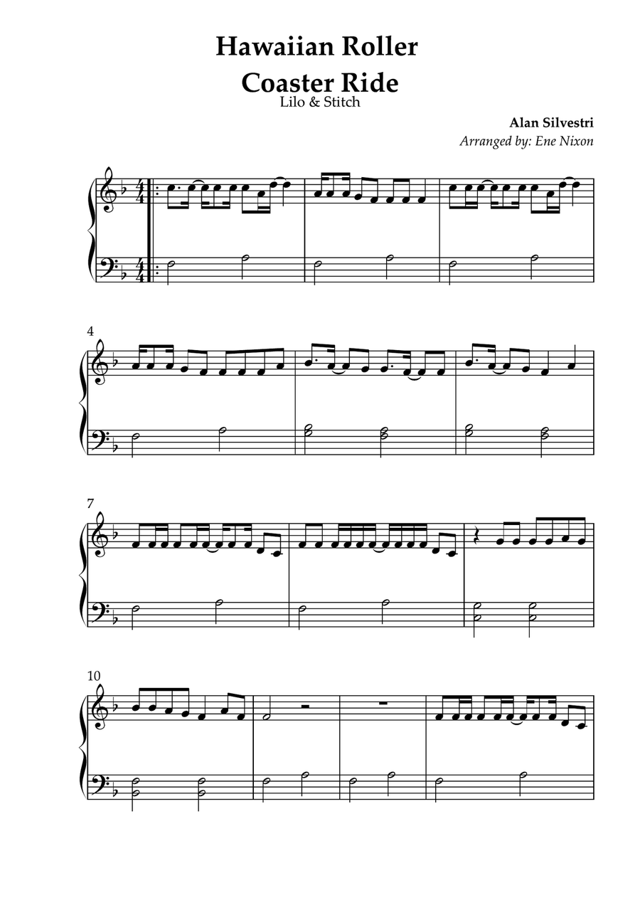 Hawaiian Roller Coaster Ride Easy Piano scores gallery preview page 2
