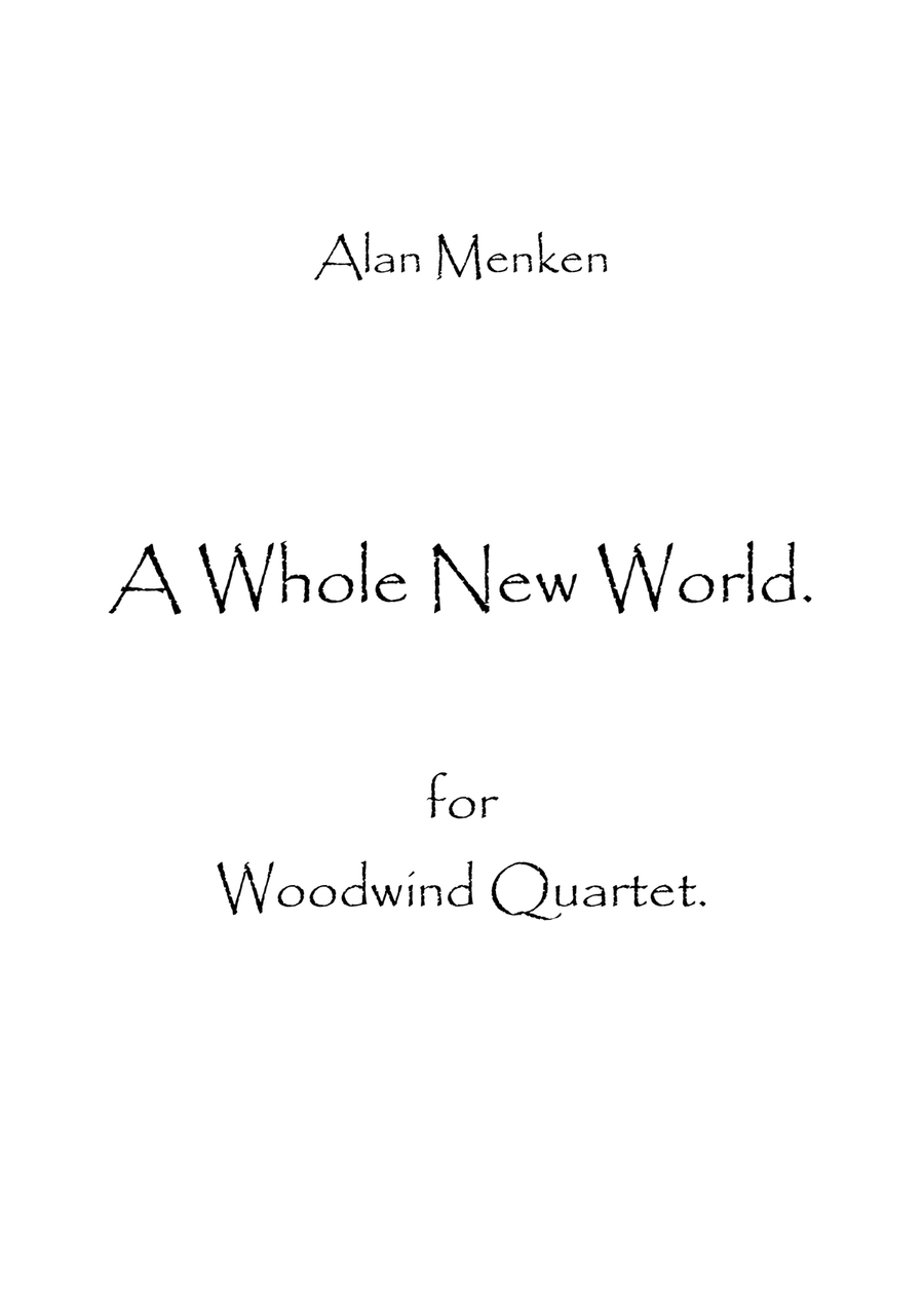 A Whole New World A Whole New World Woodwind Quartet scores gallery preview page 1