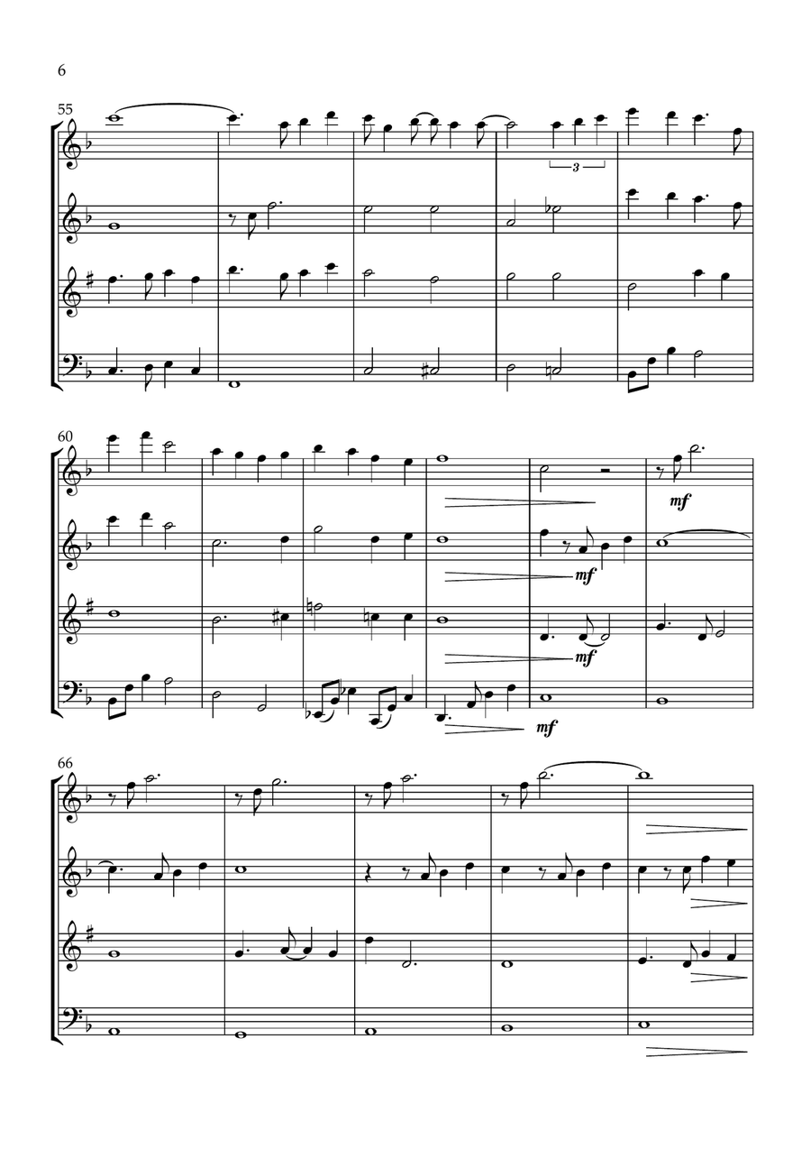 A Whole New World A Whole New World Woodwind Quartet scores gallery preview page 6