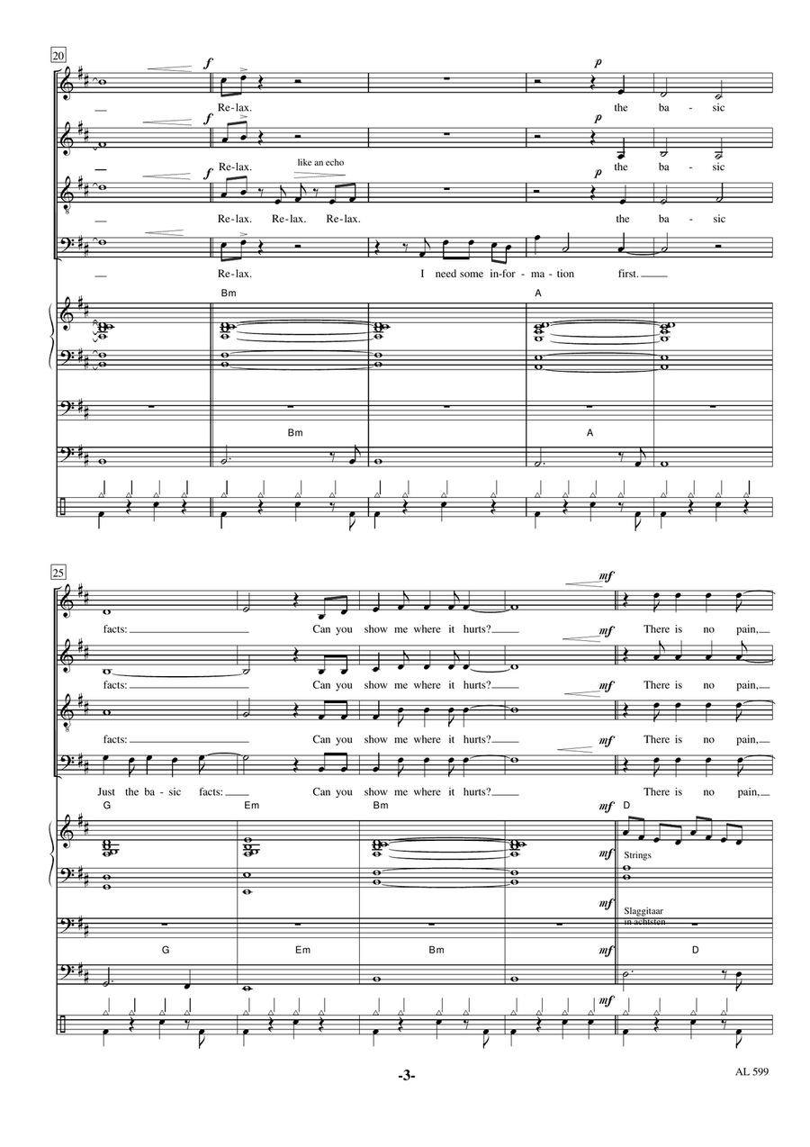 Comfortably Numb Comfortably Numb 4-Part scores gallery preview page 3