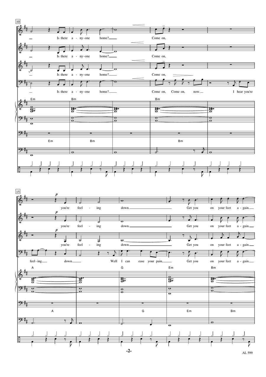 Comfortably Numb Comfortably Numb Choir scores gallery preview page 2