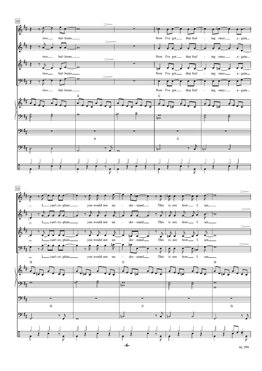 Comfortably Numb Comfortably Numb Choir scores gallery preview page 6